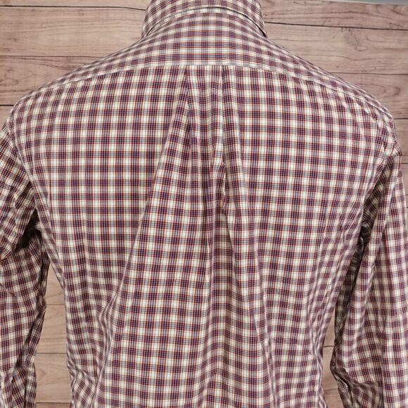 ROUNDTREE & YORKE TRIM FIT LONG SLEEVE BUTTON DOWN SHIRT MENS SIZE M MEDIUM - Picture 5 of 6